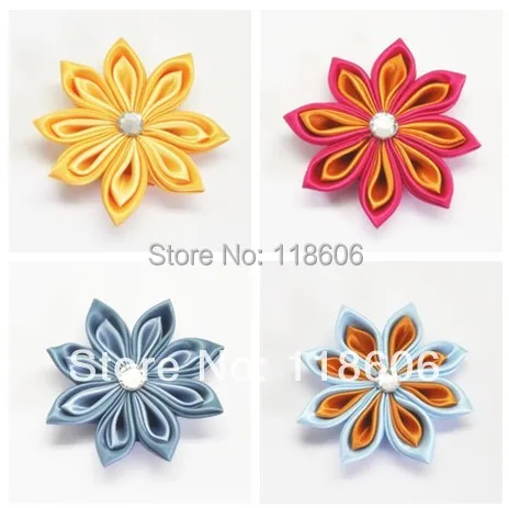 Горячая распродажа 50 шт./лот дешевый цветок kanzashi зажим из Китая без зажима