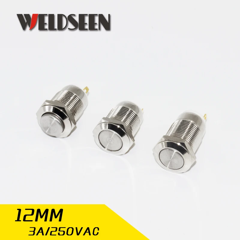 12 мм моментальная Перезагрузка самоблокирующийся металлический кнопочный