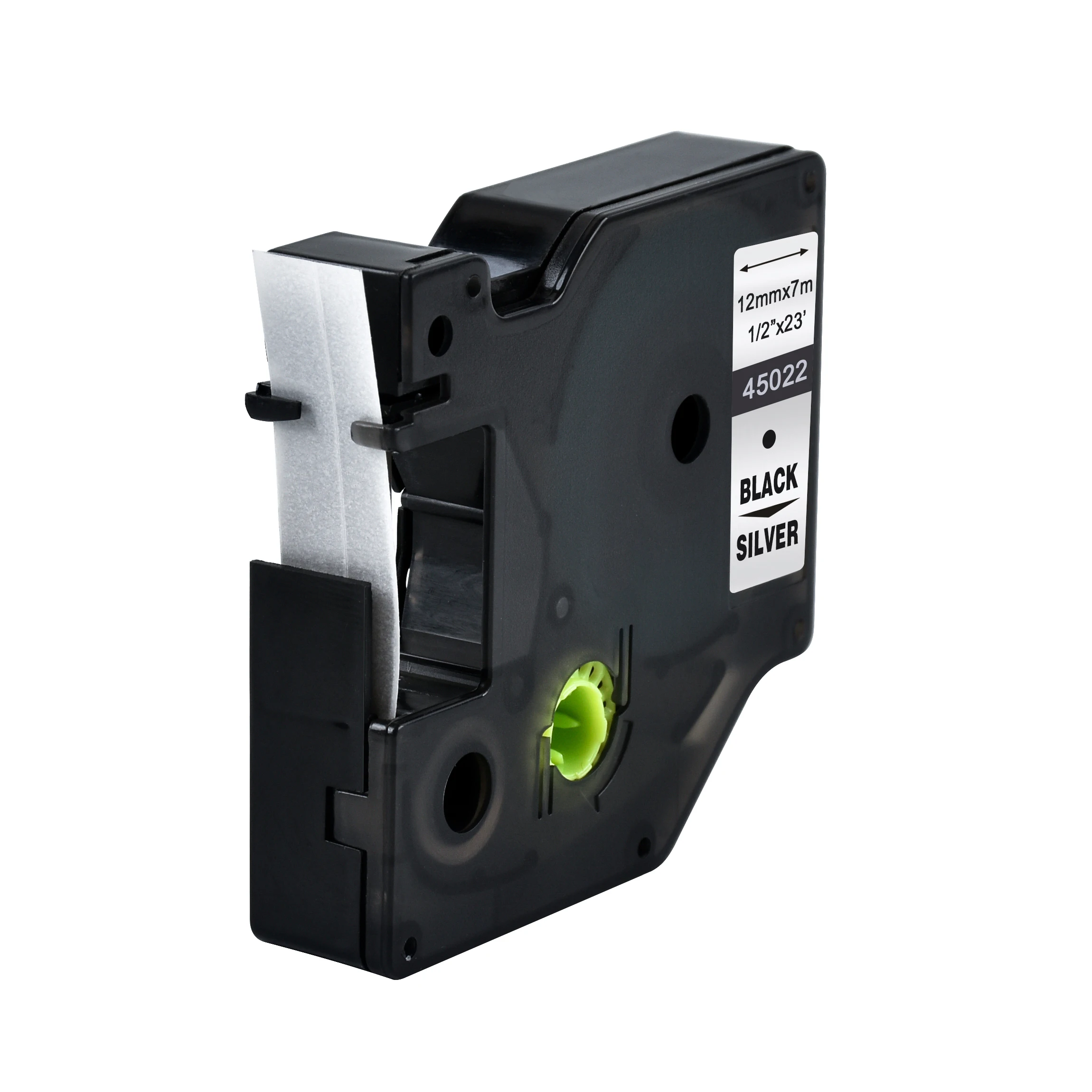 Cidy 5 шт. совместимый с Dymo Labelmanager 12 мм D1 черный на серебристом 45022 этикетке