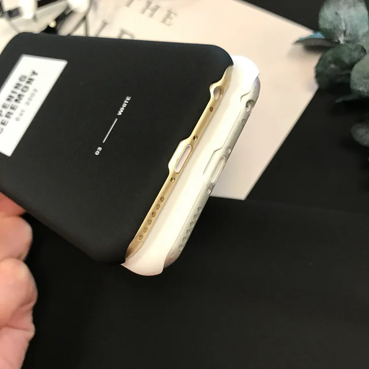 Простой Черный Белый Английский Письмо чехол для iPhone X XR XS Max 6 S 7 8 Plus половина