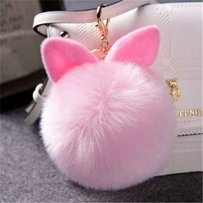 Фото Fake Rabbit Furs Ball Key Chain Porte Clef Pompom Fourrure Fluffy Fur Pom Keychains For Women Bag Car Charms Bunny Keyring Украшения и Fake Rabbit Furs Ball Key Chain Porte Clef Pompom Fourrure Fluffy Fur Pom Keychains For Women Bag Car Charms Bunny Keyring Украшения и