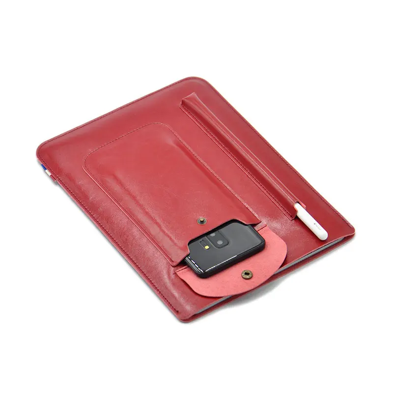 Multi-function ultra-thin super slim sleeve pouch cover,microfiber leather tablet sleeve case for iPad Pro 12.9 3rd Gen