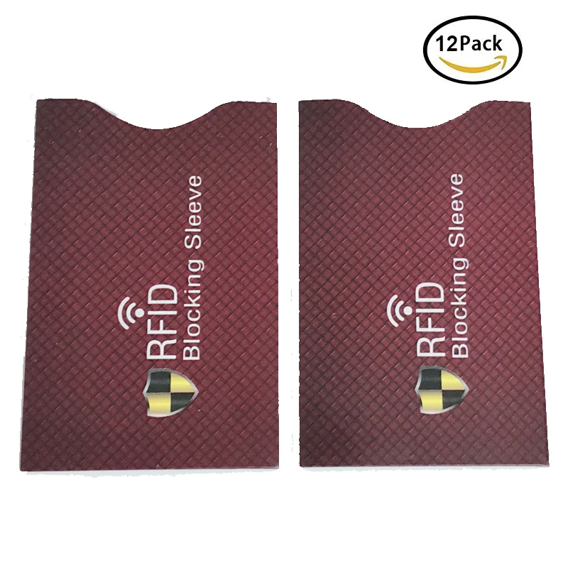 12 шт. RFID блокировочные рукава противоугонные RFID карты протектор RFID блокировочный рукав для мужчин/женщин идентификационная защита от кражи