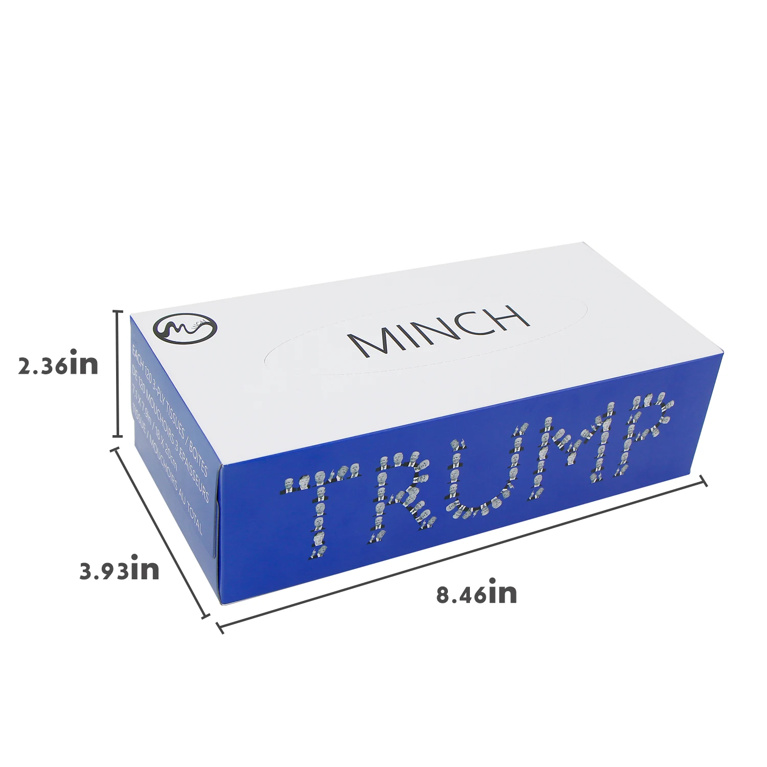 Minch Donlad Trump ткань для лица 3 слоя 120 листов всплывающая коробка салфеток забавная