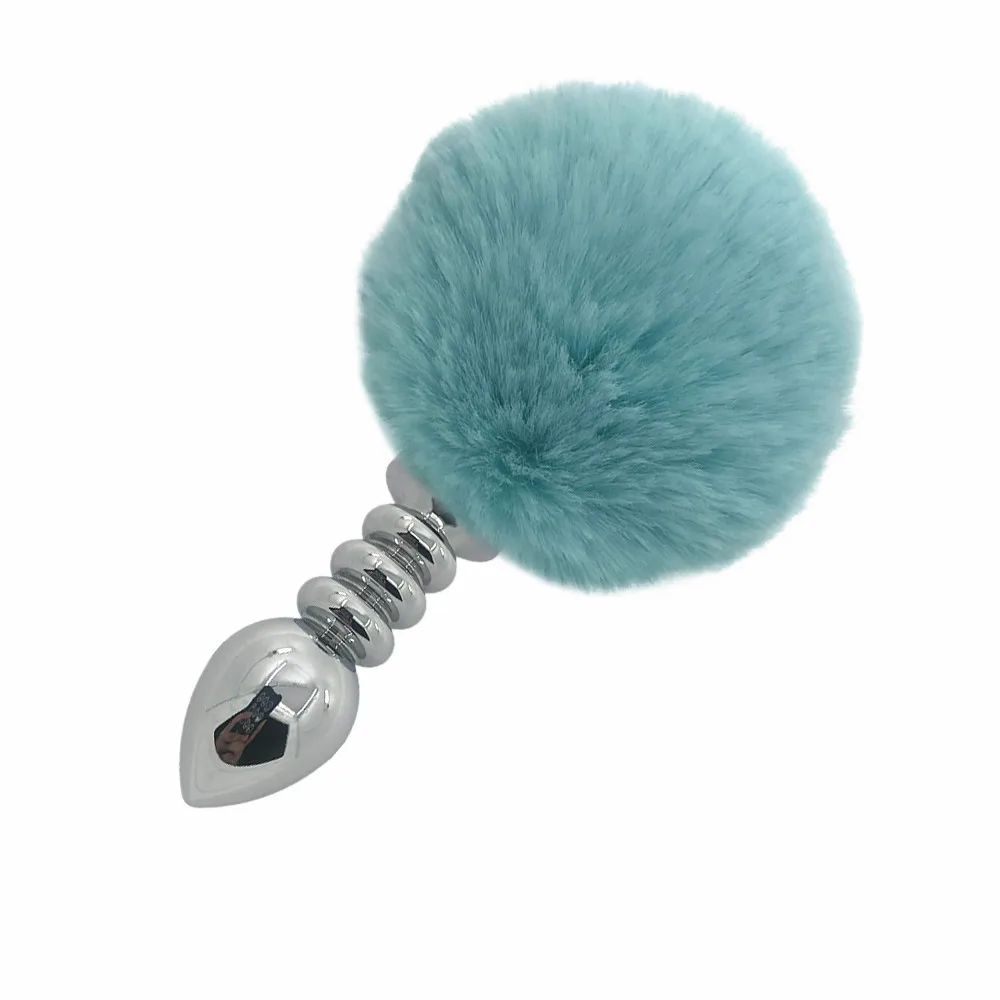 Анальная пробка для взрослых аксессуары женщин лиса кролик хвост металлический