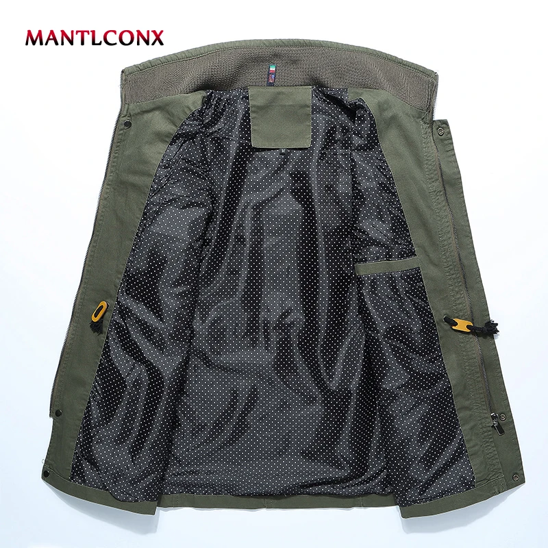 MANTLCONX повседневная куртка мужская Осенняя модная мужская куртка с воротником-стойкой мужские куртки и пальто Мужская Брендовая верхняя одежда мужская одежда