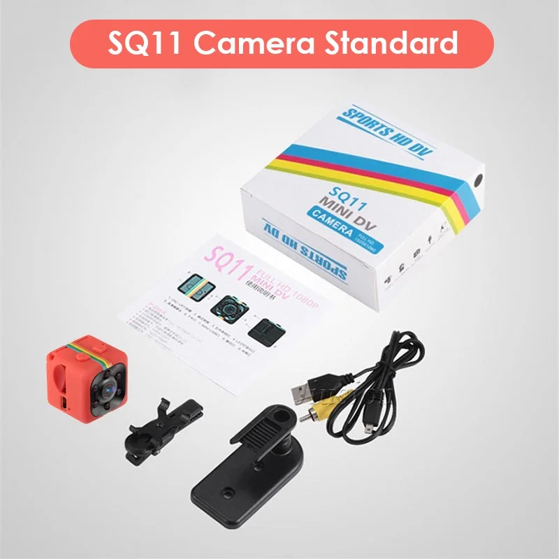SQ11 Red SQ11 SQ12 SQ23 Мини HD камера Espia Escondida маленькая экшн видеокамера Micro Body Gizli Kamera поддержка Скрытая TF карта - Цвет: SQ11 Red