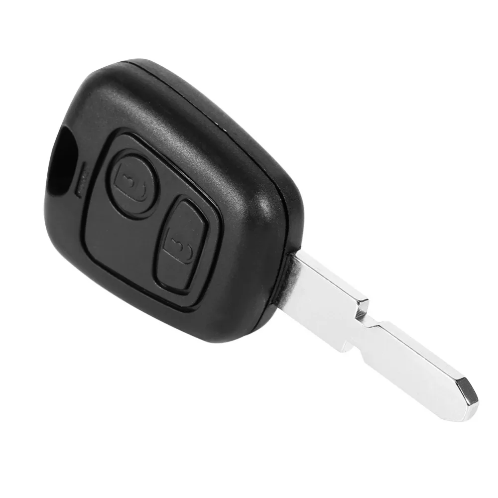 2 кнопки необработанный пустой лезвие дистанционный Автомобильный ключ брелок