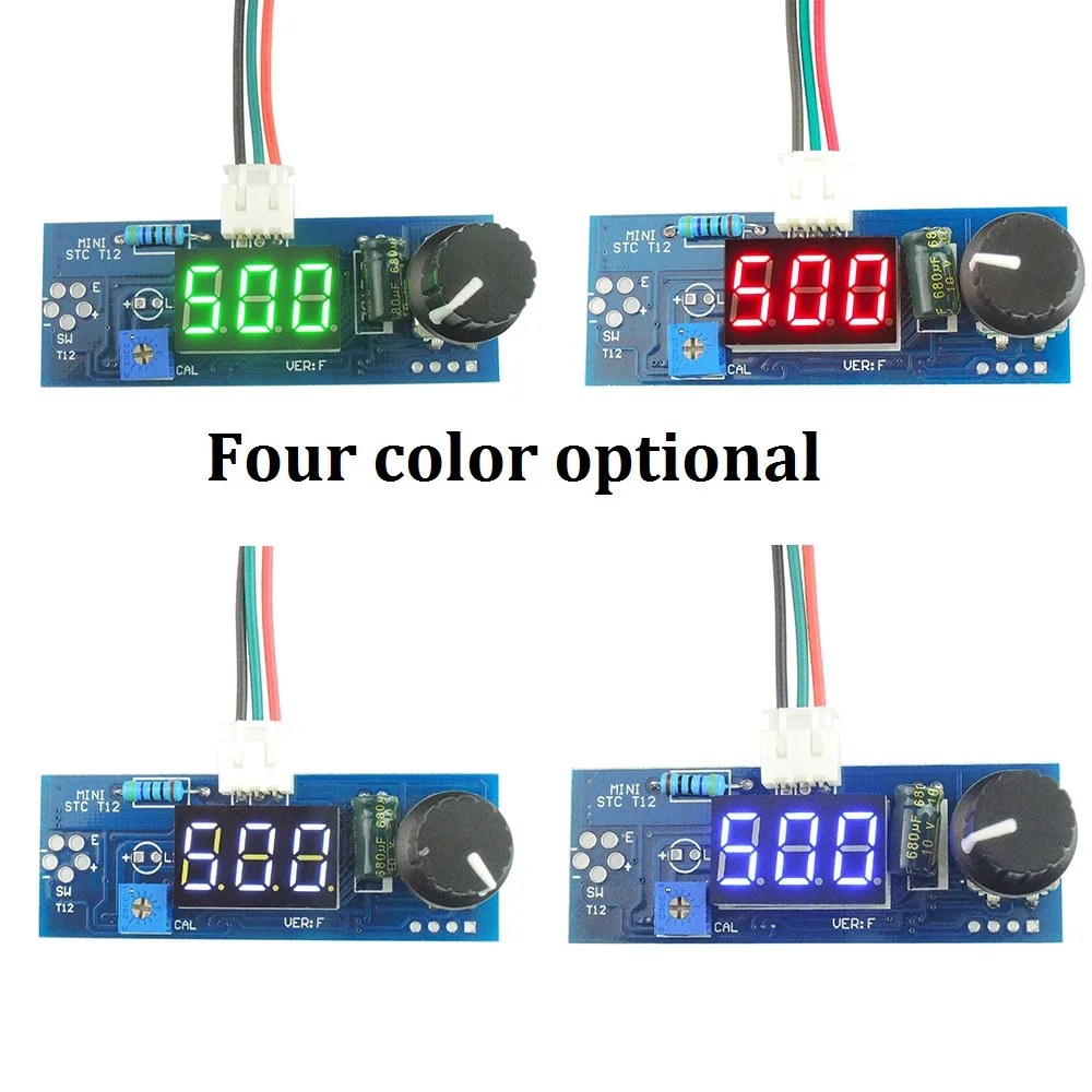 

2022 Electric Unit Digital Soldering Iron Station Temperature Controller Board For HAKKO T12 Handle DIY Kits W/ LED Vibration