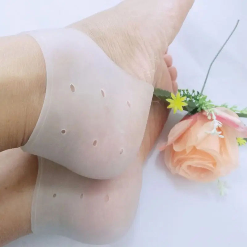 2 шт. силиконовые гелевые увлажняющие подошвенные носки на каблуке для защиты ног