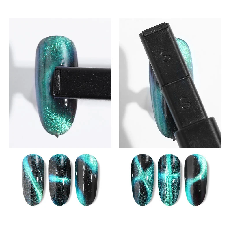 1 шт. Черный Гель-лак кошачий глаз Магнитная многофункциональная Толстая сильная