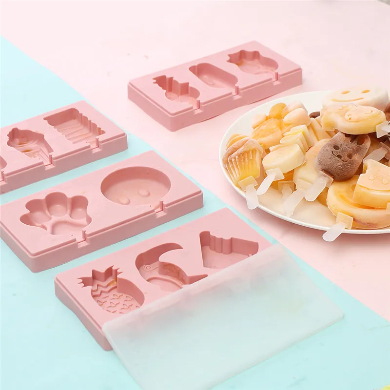 Милый семейный домашний с крышкой мультфильм 3 шт мороженое фруктовое сорбет