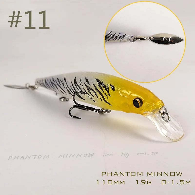 Color 11 THETIME бренд TH110SP suspend jerkbait mninow жесткая приманка 110 мм/19 г Искусственные воблеры для ловли окуня щуки - Цвет: Color 11