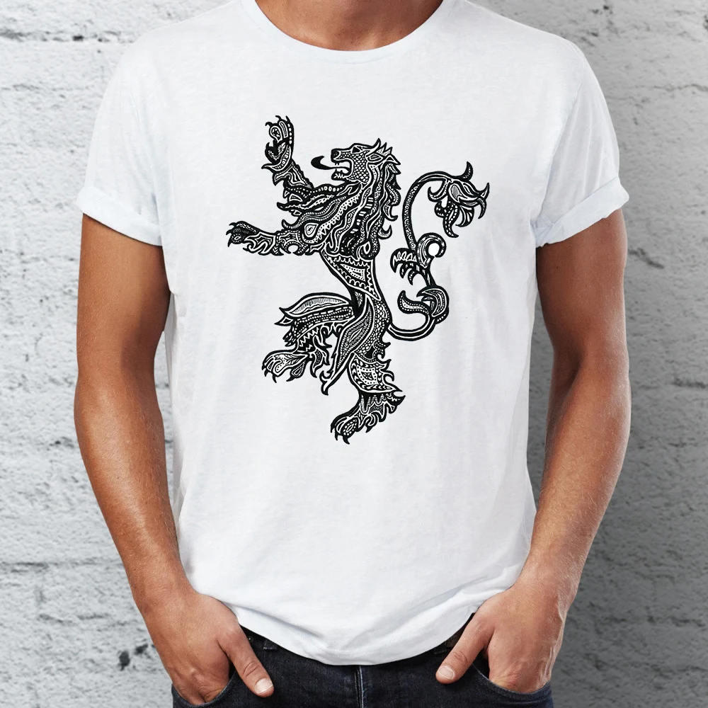 Мужская футболка с изображением Игры престолов Major House Sigils Stark Baratheon Lannister Targaryen