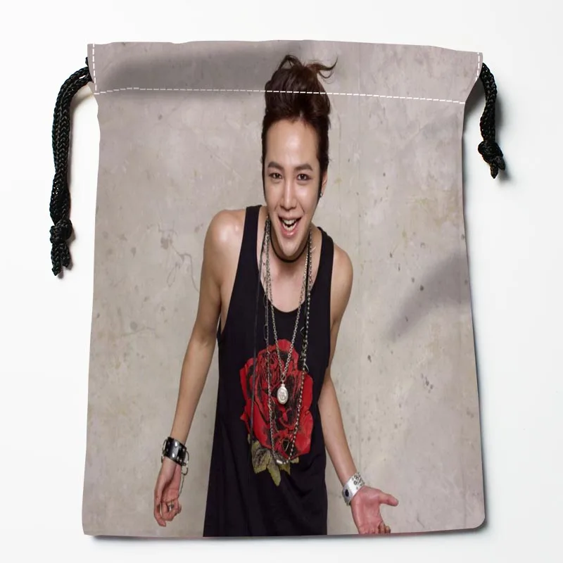 Изготовленные На Заказ Мешки Drawstring Jang Keun Suk изготовленные на заказ подарочные мешки с принтом больше размера см 27x35 cm Тип сжатия сумки - Цвет: 9