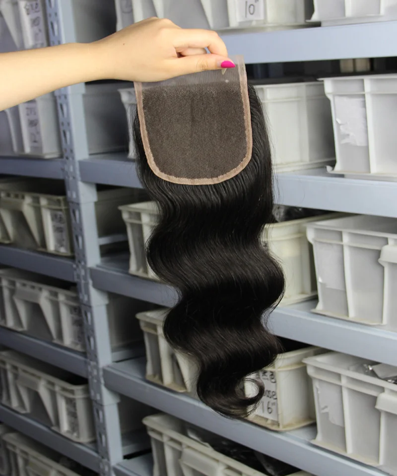 7A Malaysian Virgin Hair Closure Body Wave One Bundle Lace 4x4 Part 100% Human Weave Bundles XB122 |