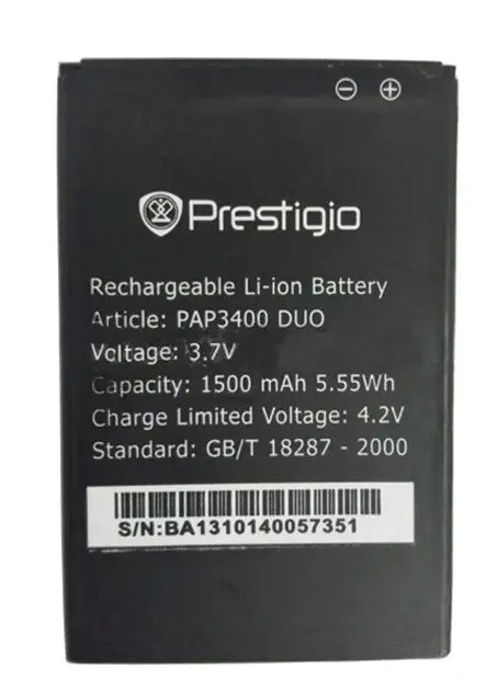 Prestigio 3400 батарея высокое качество замена мобильного телефона литий-ионный