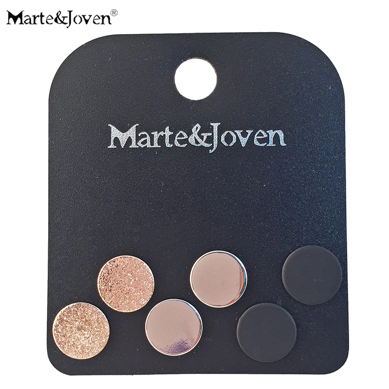 Marte и Joven 3 пар/компл. круглые серьги-гвоздики комплект ювелирных изделий для