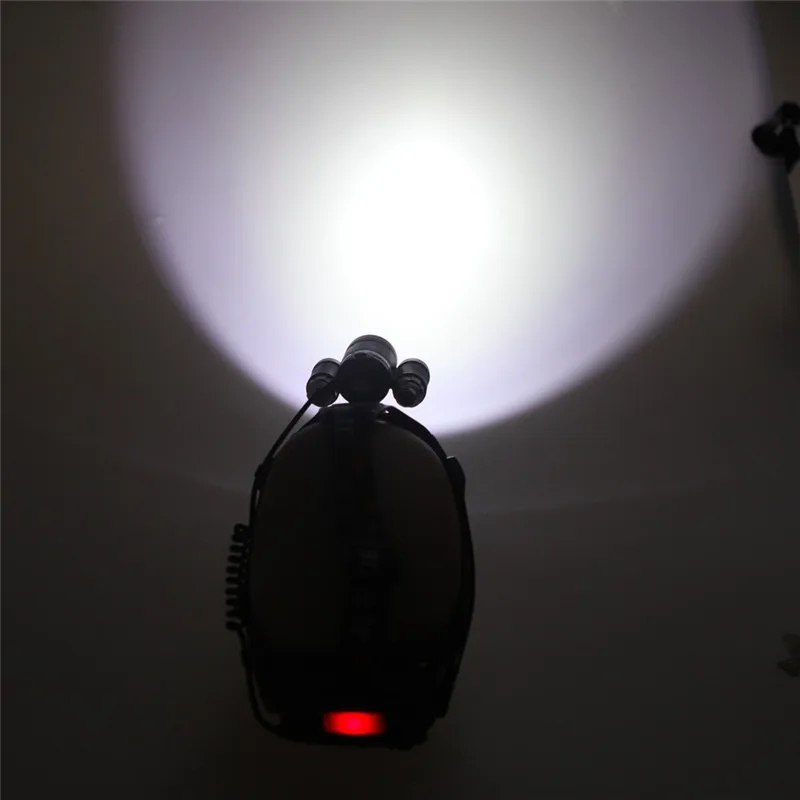 Лидер продаж RJ3000 3LED ФАРЫ с алюминиевым бликом перезаряжаемые фары T6 три фары авиационные светильники Охота Велосипед кемпинг
