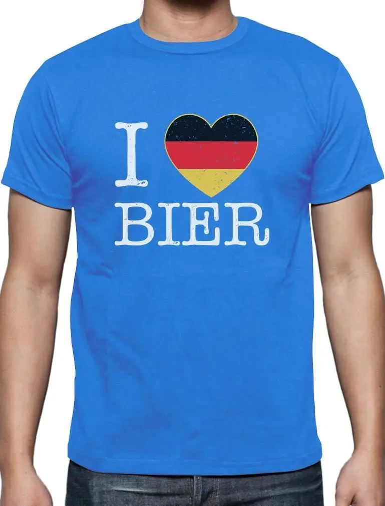 I Love Bier Oktoberfest футболка с немецким флагом и пивом OctobeerfestCool Повседневная мужская