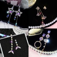 miara l s925 silver pin retro geometric set earrings female korean personality with tassel earrings temperament earrings