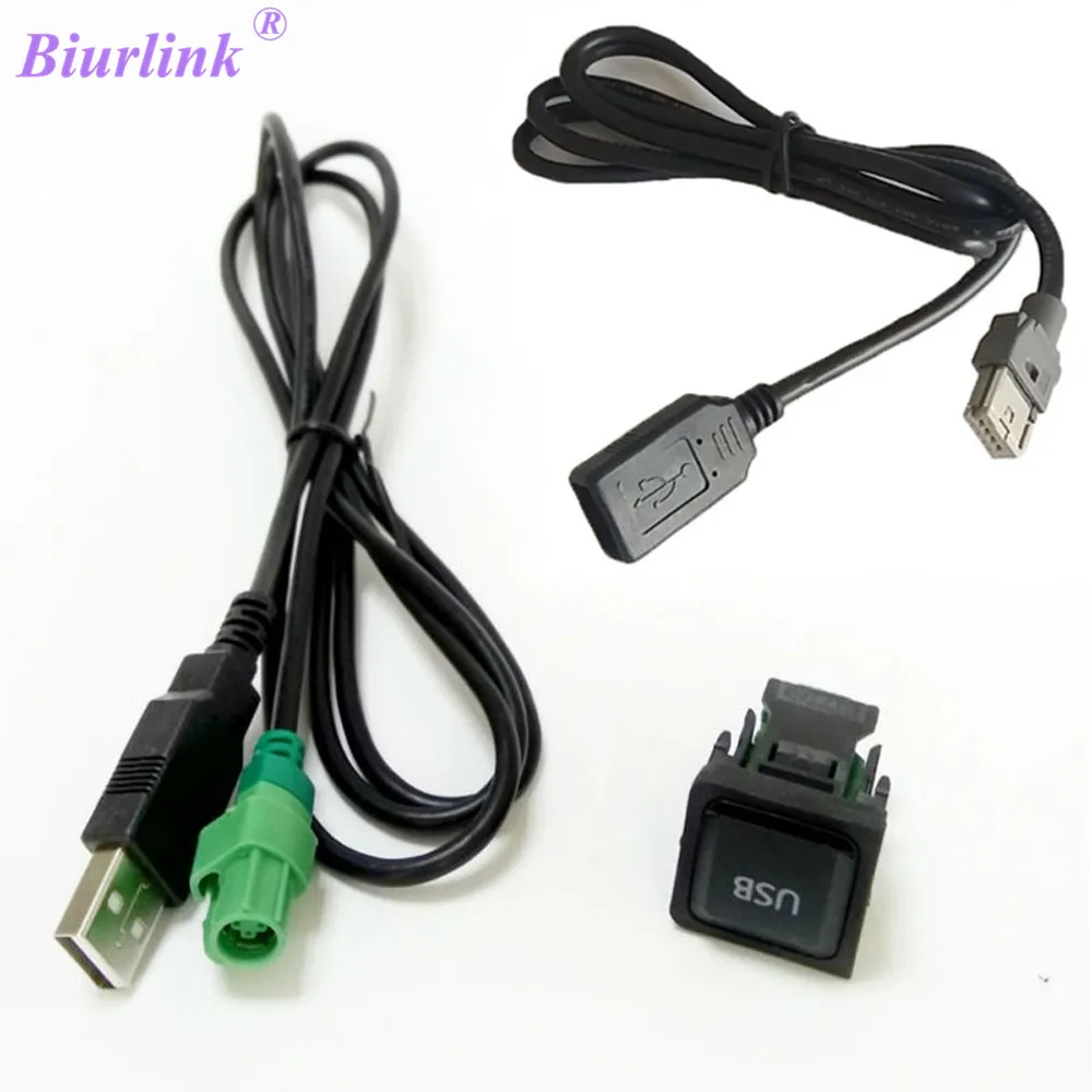 

Biurlink Car Radio RD9 RD43 RD45 Extend USB Set USB Cable Adapter For Peugeot 307 308 407 408 507