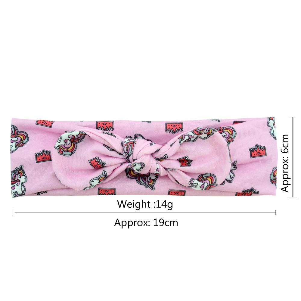 8 шт./лот головной убор для детей кролик бант повязка на голову единорог фламинго
