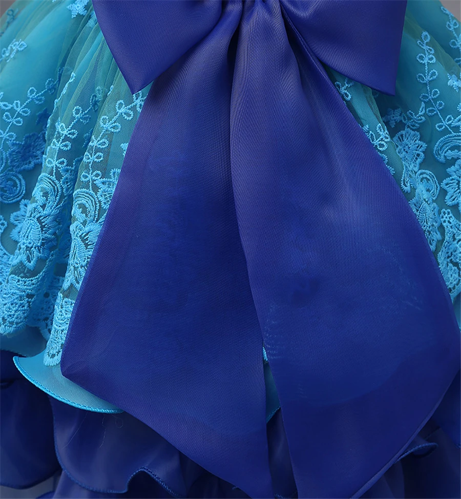 Top quality princess dress for little girl age 4 5 6 7 8 long dresses Ceremonies wedding gown flower vestido XD20-D | Детская одежда и