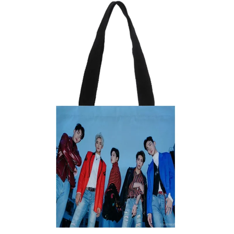 HEARMNY Custom KPOP SHINee Сумка тоут двусторонняя льняная Повседневная Холщовая с принтом