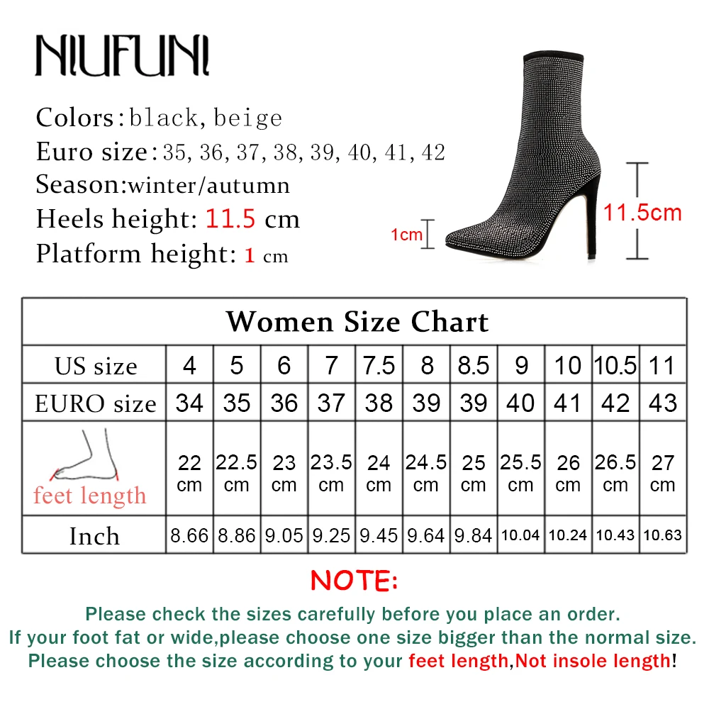 New Design Women Fashion Pointed Toe Bling Mid Calf Rhinestone Boots Crystal High Heels Boots Luxury Thin Heel Boots Female Shoe