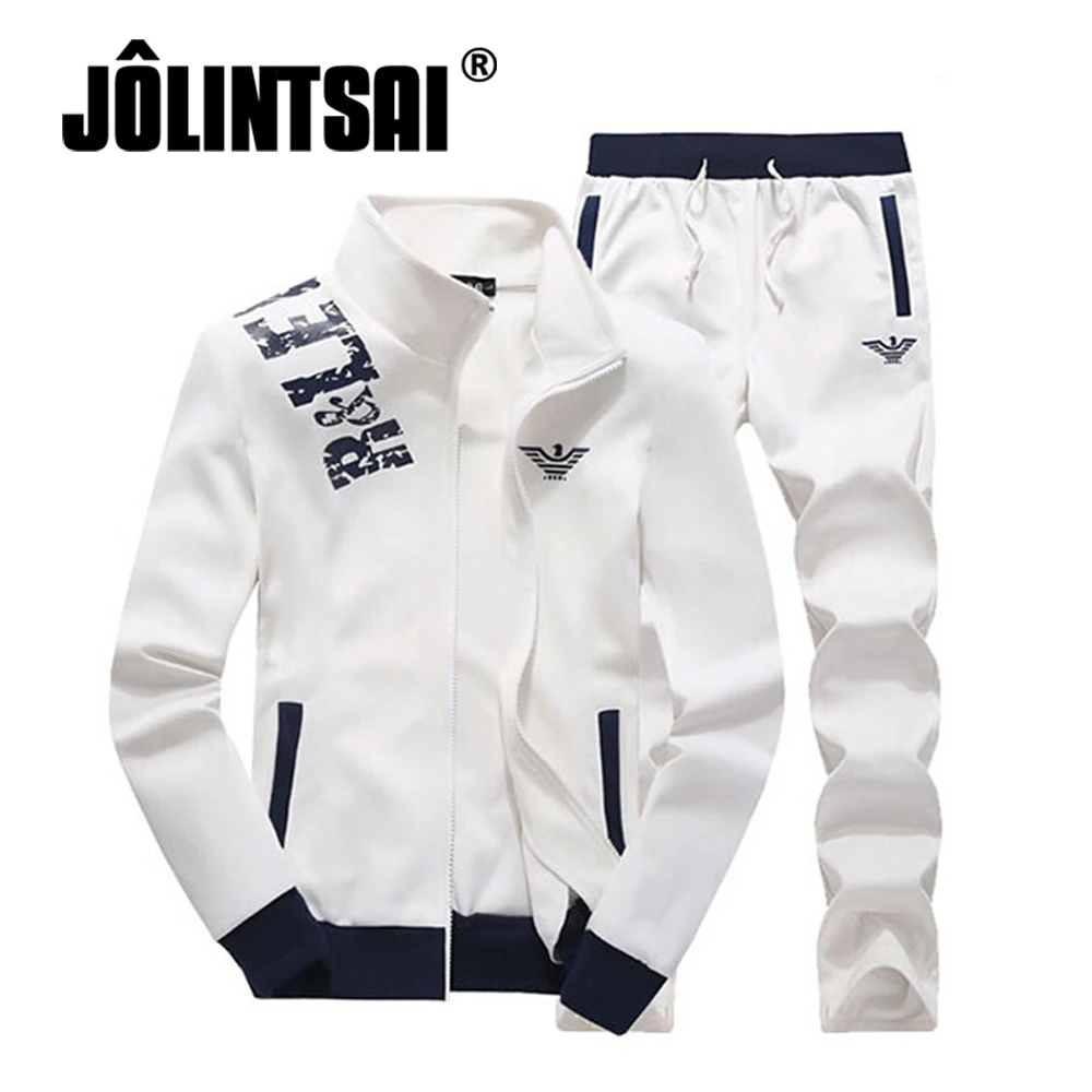 Осень 2017 г. бренд Для мужчин комплекты из двух предметов Повседневное спортивной