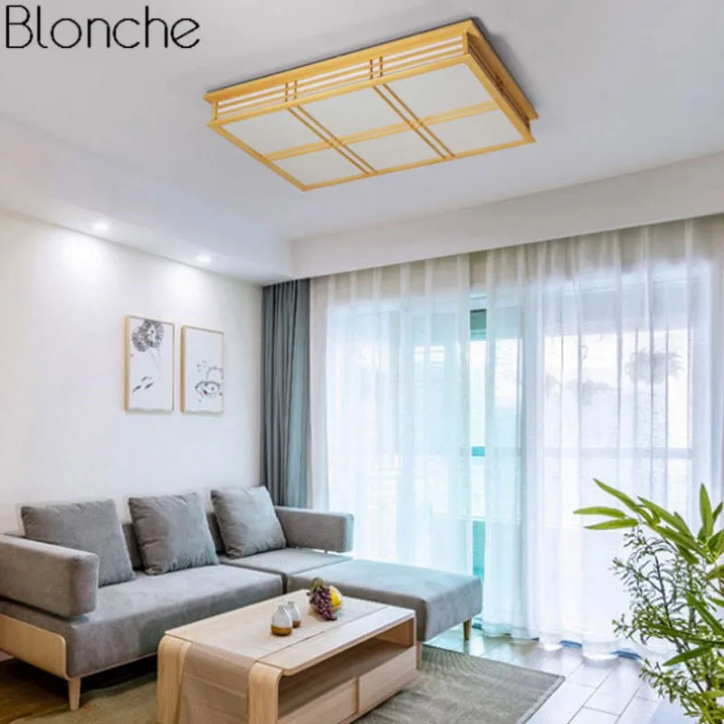 Creative Wood Ceiling Lamp Japanese Style Light Fixture for Dining Room Bedroom Luminaire Modern Home Deco Lighting 220V | Лампы и
