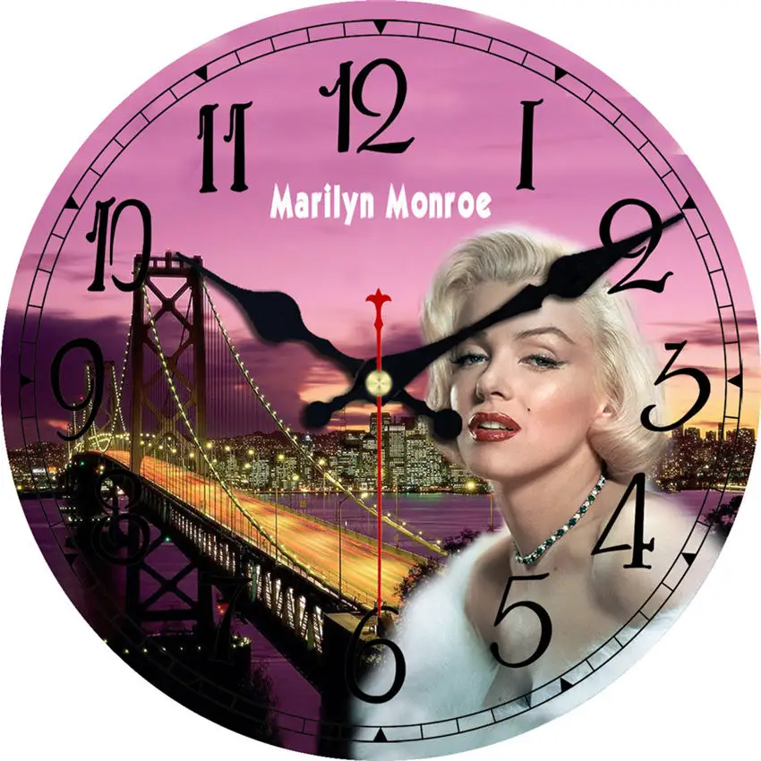 Настенные часы с винтажным узором Marilyn Beauty деревянные картонные европейские