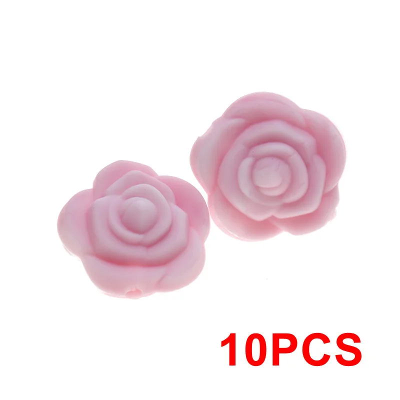 87 Marble Pink Мини-цветок 10 шт. силиконовые розовые бусины BPA свободные слингобусы DIY младенческие кусающие игрушки с пустышками цепи пищевой - Цвет: 87 Marble Pink