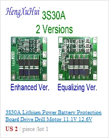 3S 20A литий-ионный аккумулятор Щит защиты печатной платы BMS может приводить дрель(стандартная версия