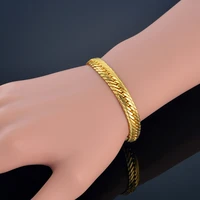 gold bracelet men jewelry silver color 8mm snake link chain bracelet 2122cm male hand chain wholesale pulseras braslet for men