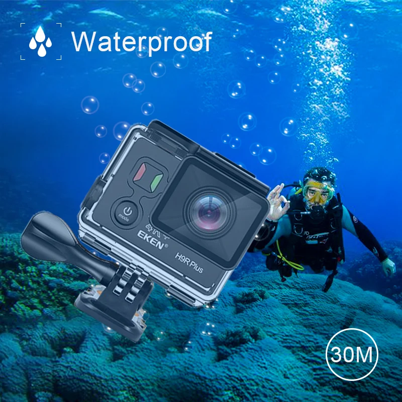 EKEN H9R Plus Экшн камера Ultra HD 4K Ambarella A12 4 k/30fps 1080 p/60fps Водонепроницаемая wifi Спортивная