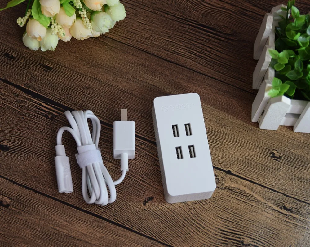 ORICO 20 Вт 4 порты и разъёмы USB зарядное устройство с супер зарядки технология 5V2. 4A выход настольное зарядное usb-устройство для мобильного телефона планшеты