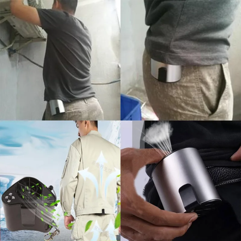 

USB Rechargeable Fan Mini Waist Hanging Cooling Fan for Outdoor Travel Air Cooling Fan With Clip NEW Version Mini Outdoor Cooler