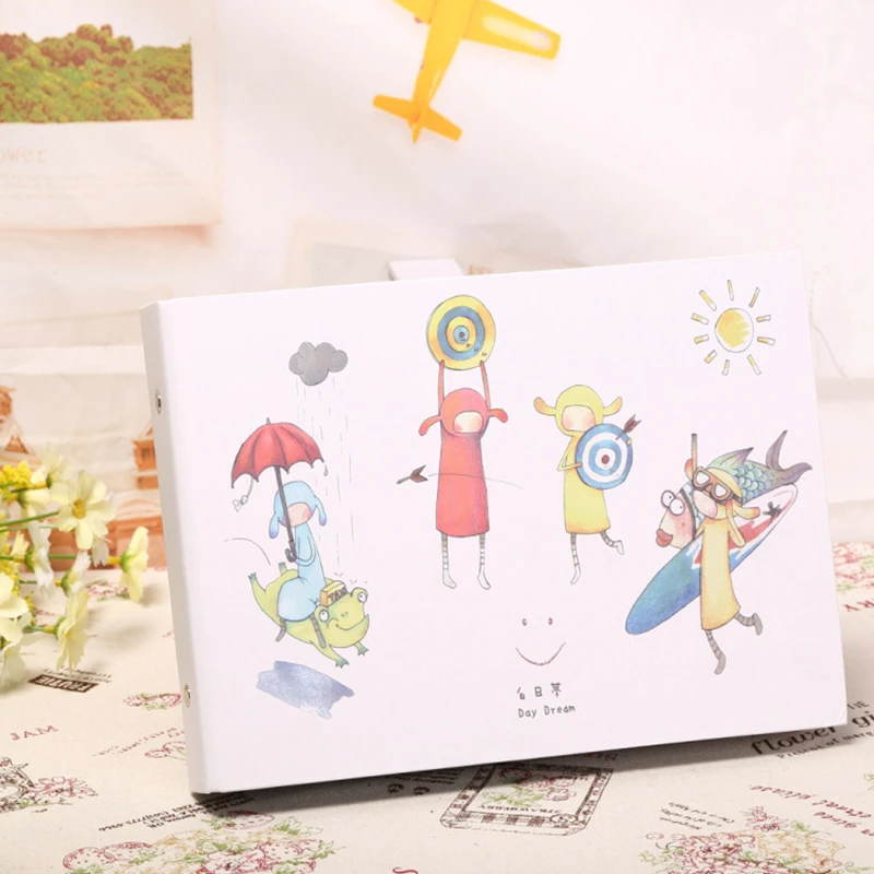 Мультфильм Childlike Тема 10 дюймов фотоальбом свадебные фотографии дети семья памяти альбом ручной работы клейкий Тип Скрапбукинг
