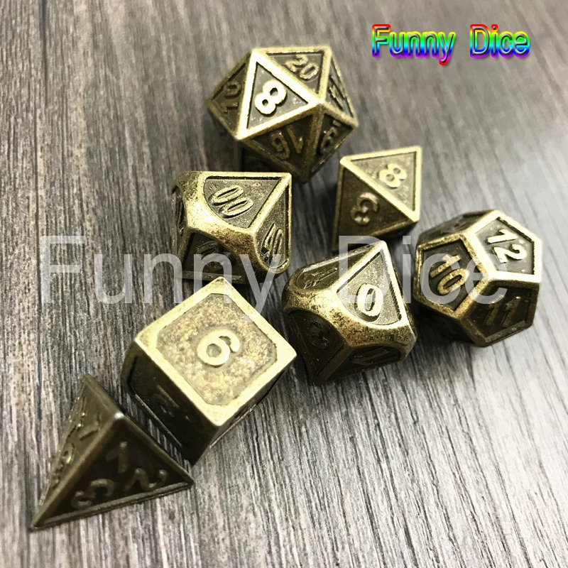 Высокое качество горячие металлические игральные кости 7 игральные кости набор D4 D6 D8 D10 D% D12 D20 для настольных игр Rpg Dados Jogos Dnd в подарок/развлечения