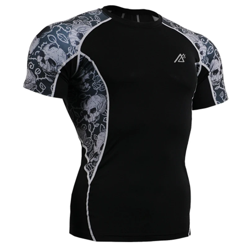 Новейшие компрессионные колготки для бега футболка мужчин дышащая