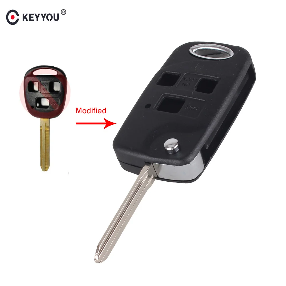 Модифицированный чехол KEYYOU для дистанционного ключа Toyota FJ/Land Cruiser Camry