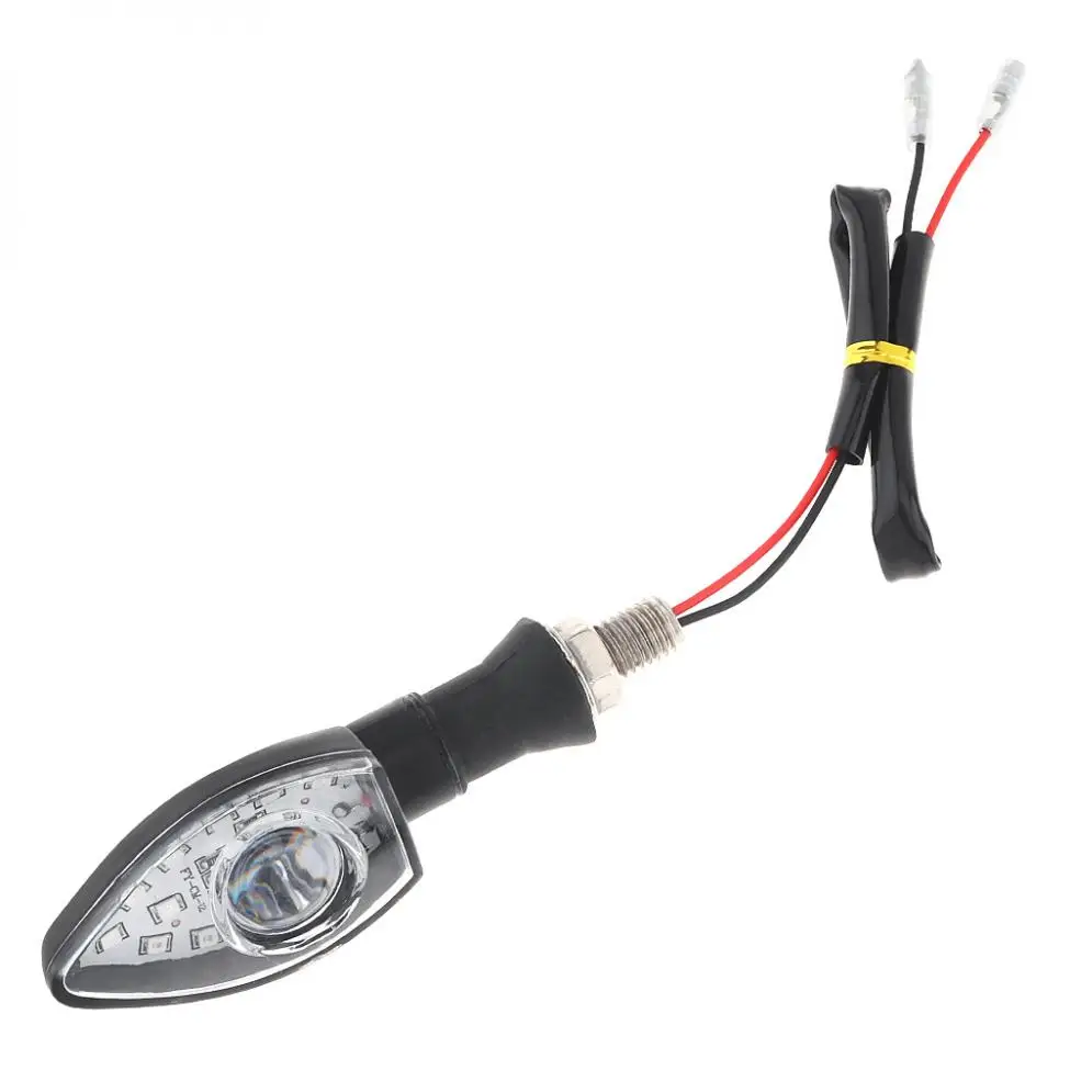 

1 Pair 12V Universal Transparent Type Amber Yellow Flashing Motorcycle Turn Signal Light