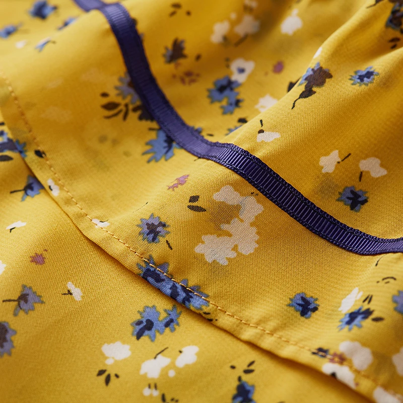 ARTKA 2019 Summer New Women Floral Shirt Printed Chiffon Flare Sleeve Blouse Slash Neck Sling For SA10999X |
