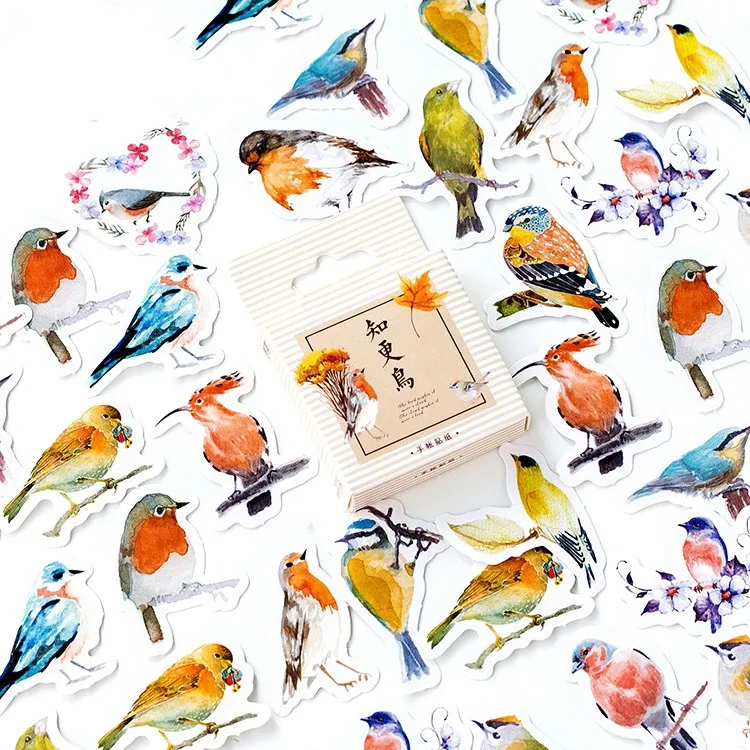 45pcs/box Autumn Day Forest Stickers Scrapbooking Stick Label Diary Album Journal Decoration Stickers Stationery Album Stickers - Цвет: D