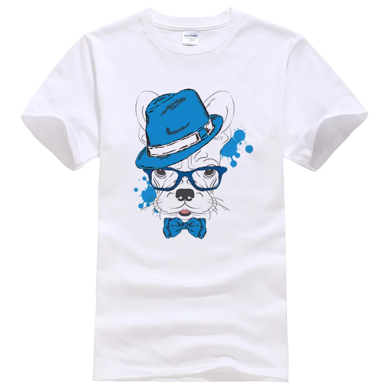 2017 модная футболка с шапкой из коровьей собаки мужская женская летняя