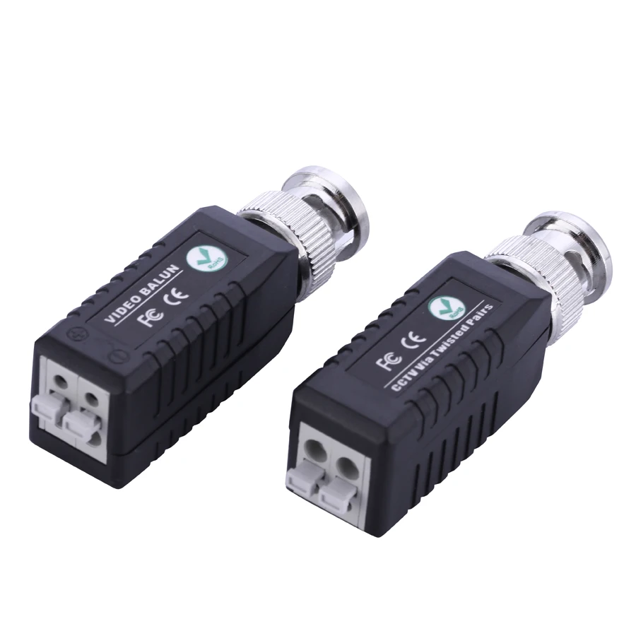 Hamrolte Transceiver Twisted Single Channel Passive Male Connector UTP Video Balun for AHD TVI CVI Analog Camera | Безопасность и