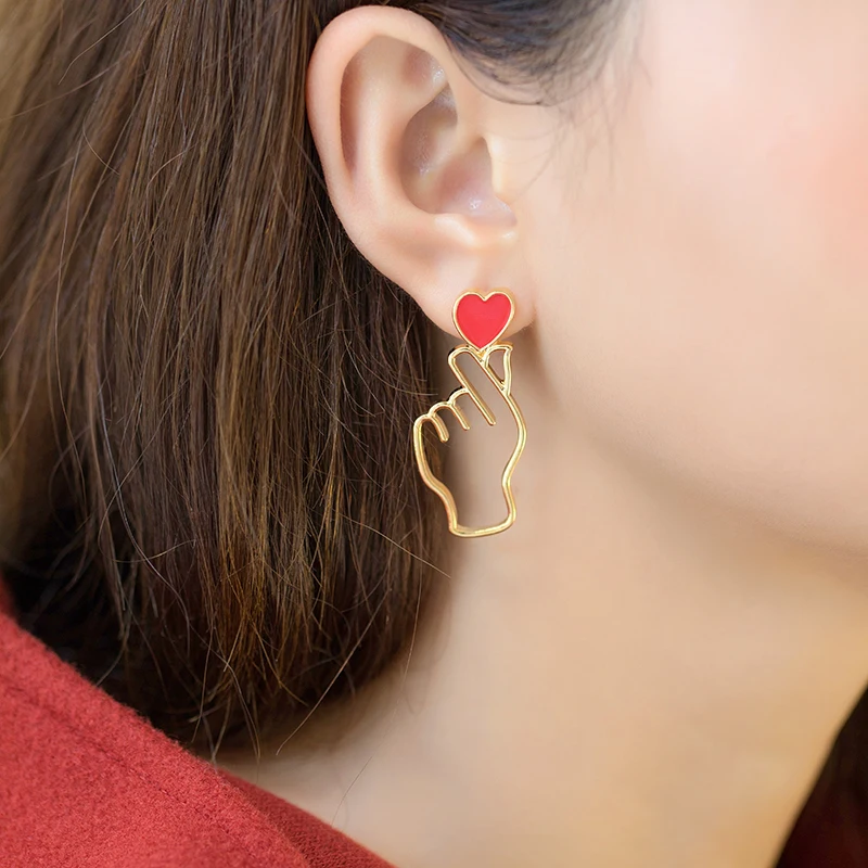 Серьги иглы из серебра 925 пробы женские серьги в виде сердца|Серьги-подвески| |