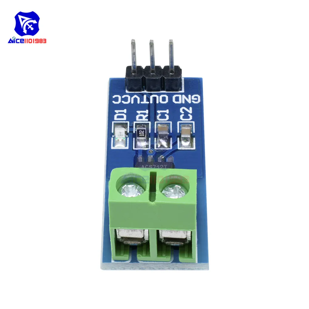 ACS712 5A Диапазон тока сенсор модуль Плата Для Arduino 5 в 5A зал ток сенсор плата расширения Модуль